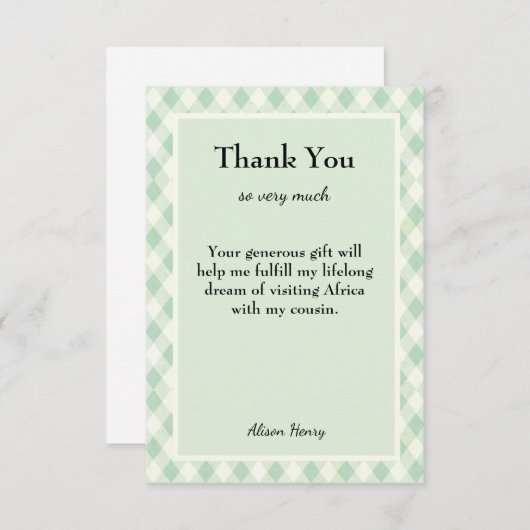 Hartelijk dank voor aangepaste bewerkbare tekst bedankkaart (Voorkant / Achterkant)