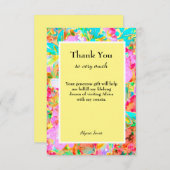 Hartelijk dank voor aangepaste bewerkbare tekst bedankkaart (Voorkant / Achterkant)