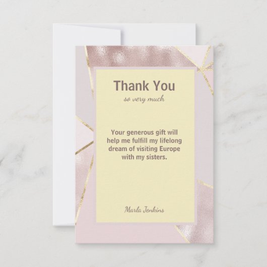 Hartelijk dank voor aangepaste bewerkbare tekst bedankkaart (Voorkant)