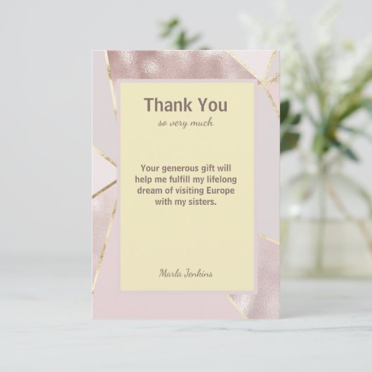 Hartelijk dank voor aangepaste bewerkbare tekst bedankkaart (Staand voorkant)