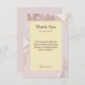 Hartelijk dank voor aangepaste bewerkbare tekst bedankkaart (Voorkant / Achterkant)