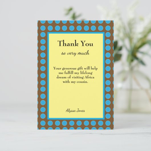 Hartelijk dank voor aangepaste bewerkbare tekst bedankkaart (Staand voorkant)