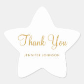 Hartelijk dank voor aangepaste eBay Elegant Script Ster Sticker (Voorkant)