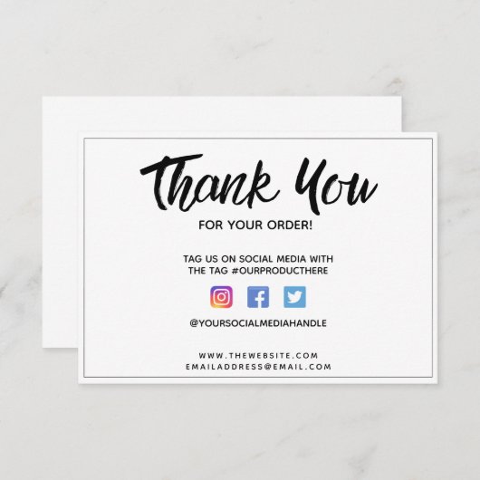 Hartelijk dank voor aangepaste media invoegen (Voorkant / Achterkant)