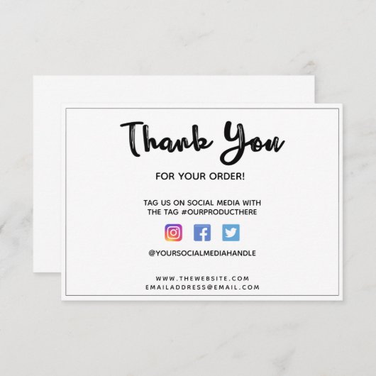 Hartelijk dank voor aangepaste media invoegen (Voorkant / Achterkant)