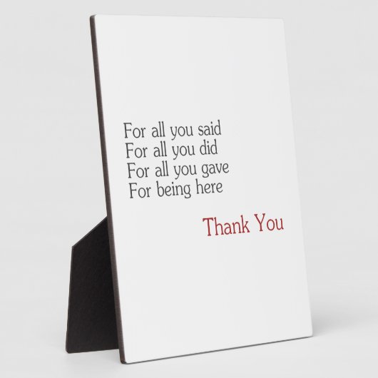 Hartelijk dank voor allen fotoplaat (Zijkant)