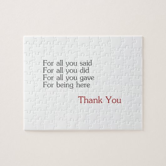 Hartelijk dank voor allen legpuzzel (Horizontaal)