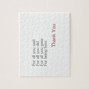 Hartelijk dank voor allen legpuzzel