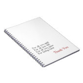 Hartelijk dank voor allen notitieboek (Rechterzijde)