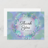 Hartelijk dank voor alles wat je doet met de blauw briefkaart (Voorkant / Achterkant)