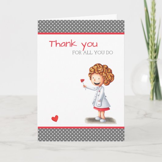 Hartelijk dank voor alles wat u op medisch gebied  kaart (Voorkant)