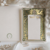 Hartelijk dank voor Art Nouveau Mucha  Deco Folie Uitnodiging