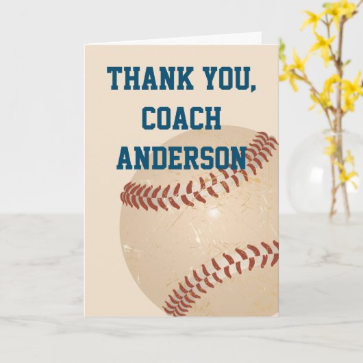 Hartelijk dank voor Baseball Coaches Kaart (Gele Bloem)