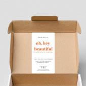 Hartelijk dank voor bestelling 70's | Oranje en gr Etiket