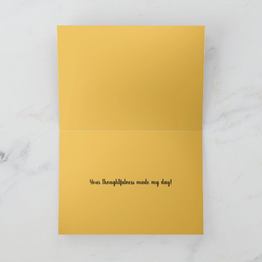 Hartelijk dank voor Black Floral Kaart (Binnen)