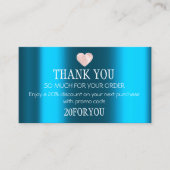 Hartelijk dank voor Blauwgroen code voor korting o Visitekaartje (Voorkant)