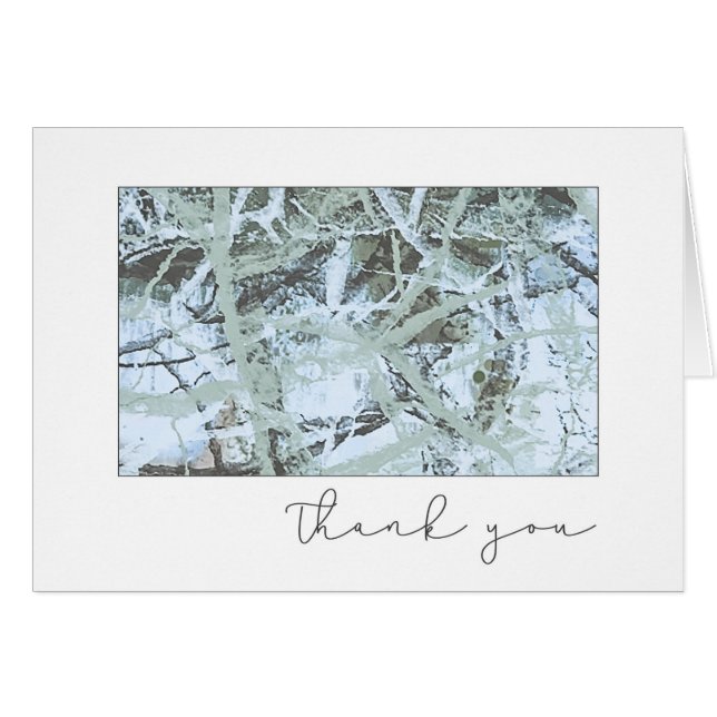 Hartelijk dank voor Bleke groene Abstracte kunst (Voorkant Horizontaal)