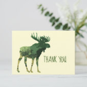 Hartelijk dank voor Camouflage Moose Animal Blank Bedankkaart (Staand voorkant)