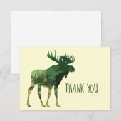Hartelijk dank voor Camouflage Moose Animal Blank Bedankkaart (Voorkant / Achterkant)