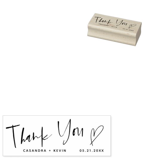 Hartelijk dank voor Casual scriptweduwen Rubberstempel (Gestempeld)