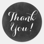 Hartelijk dank voor Chalkboard Rustic Shabby Cotta Ronde Sticker (Voorkant)