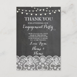 Hartelijk dank voor Chalkboard Rustic Winter Chalk Bedankkaart