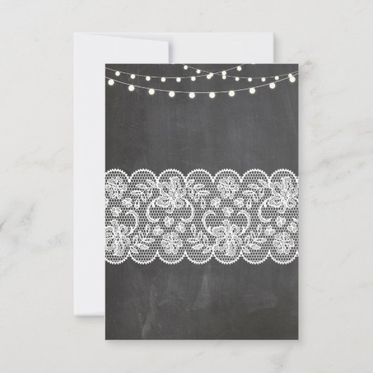 Hartelijk dank voor Chalkboard Rustic Winter Chalk Bedankkaart (Achterkant)