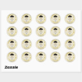 Hartelijk dank voor Chocolade Muffin QR CODEGold S Ronde Sticker (Vel)