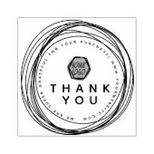 Hartelijk dank voor Circular Boutique Business Log Rubberstempel (Afrduk)
