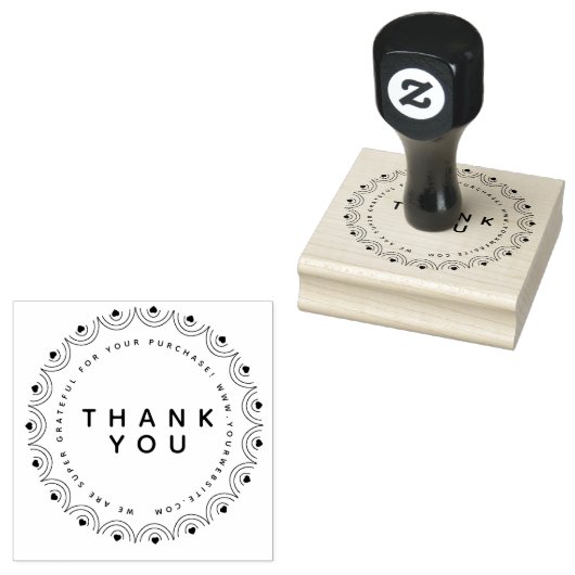 Hartelijk dank voor Circular Boutique Business Rubberstempel (Gestempeld)