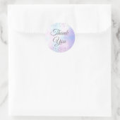 Hartelijk dank voor Confetti Pearl Ronde Sticker (Tas)