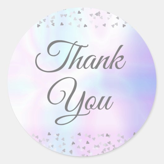 Hartelijk dank voor Confetti Pearl Ronde Sticker (Voorkant)