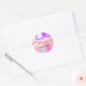 Hartelijk dank voor Cosmetische Logo QR-code Roze  Ronde Sticker (Envelop)