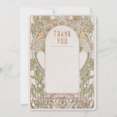 Hartelijk dank voor  creditcard Art Nouveau Weddin Kaart (Voorkant)