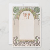 Hartelijk dank voor  creditcard Art Nouveau Weddin Kaart (Voorkant)