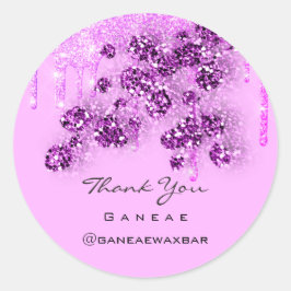 Hartelijk dank voor de 16de roze 16deRoze druppela Ronde Sticker