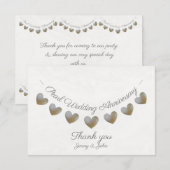 Hartelijk dank voor de 30e Pearl bruiloft trouwdag Bedankkaart (Voorkant / Achterkant)