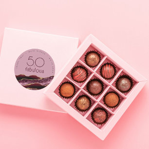 Hartelijk dank voor de 50e verjaardag van de bruin ronde sticker