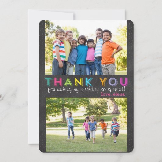 Hartelijk dank voor de aangepaste meervoudige foto bedankkaart (Voorkant)