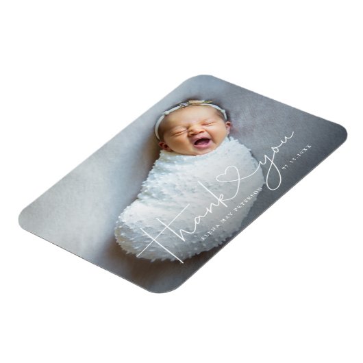 Hartelijk dank voor de aankondiging van de geboort magneet (Linkerzijde)