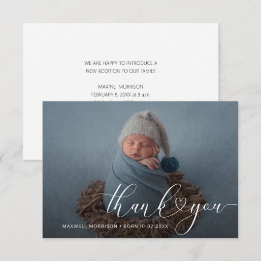 Hartelijk dank voor de aankondiging van de hartgeb (Voorkant / Achterkant)