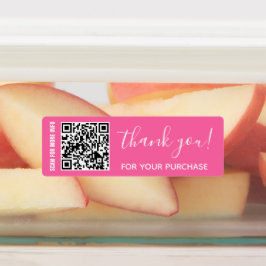 Hartelijk dank voor de aankoop roze, aangepaste QR Labels