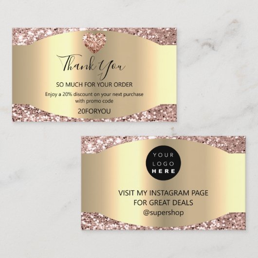 Hartelijk dank voor de aankoop van de Logo Diamon  Visitekaartje (Voorkant / Achterkant)