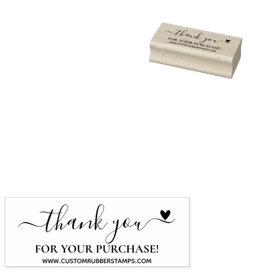 Hartelijk dank voor de aankoop van kleine bedrijve rubberstempel (Gestempeld)