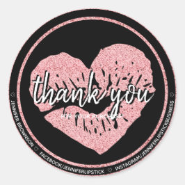 Hartelijk dank voor de aankoop van lippen ronde sticker