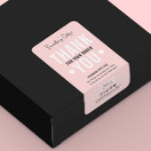 Hartelijk dank voor de aankoop van roze tonde Logo Etiket