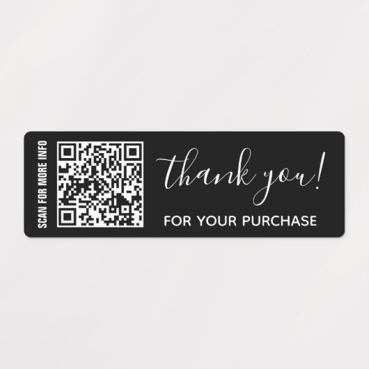 Hartelijk dank voor de aankoop van zwarte, persoon labels (Design 2)
