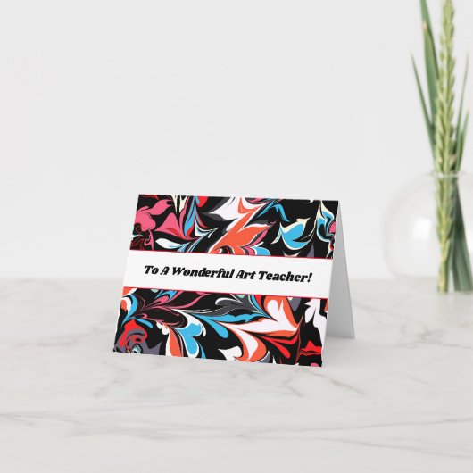 Hartelijk dank voor de Abstracte kunst van de kuns Bedankkaart (Voorkant)