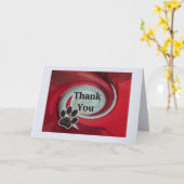 Hartelijk dank voor de Abstracte Paw-afdrukken van Kaart (Gele Bloem)