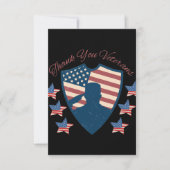 Hartelijk dank voor de Amerikaanse vlag Bedankkaart (Voorkant)